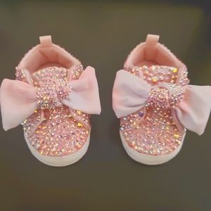 Rhinestone baby shoes